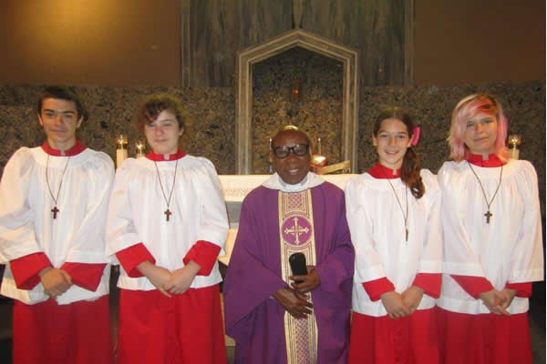 Fr. Francis with Altar Servers