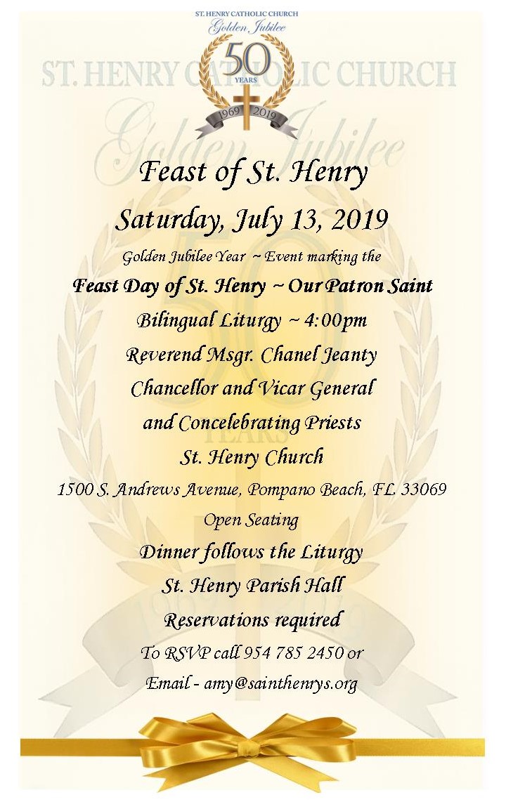 Feast of St. Henry, July 13, 2019